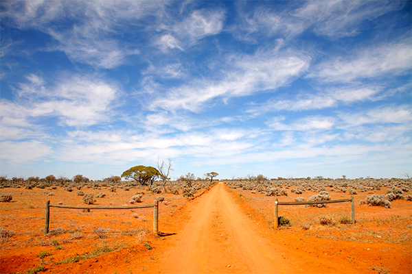 Unsealed road in a remote area