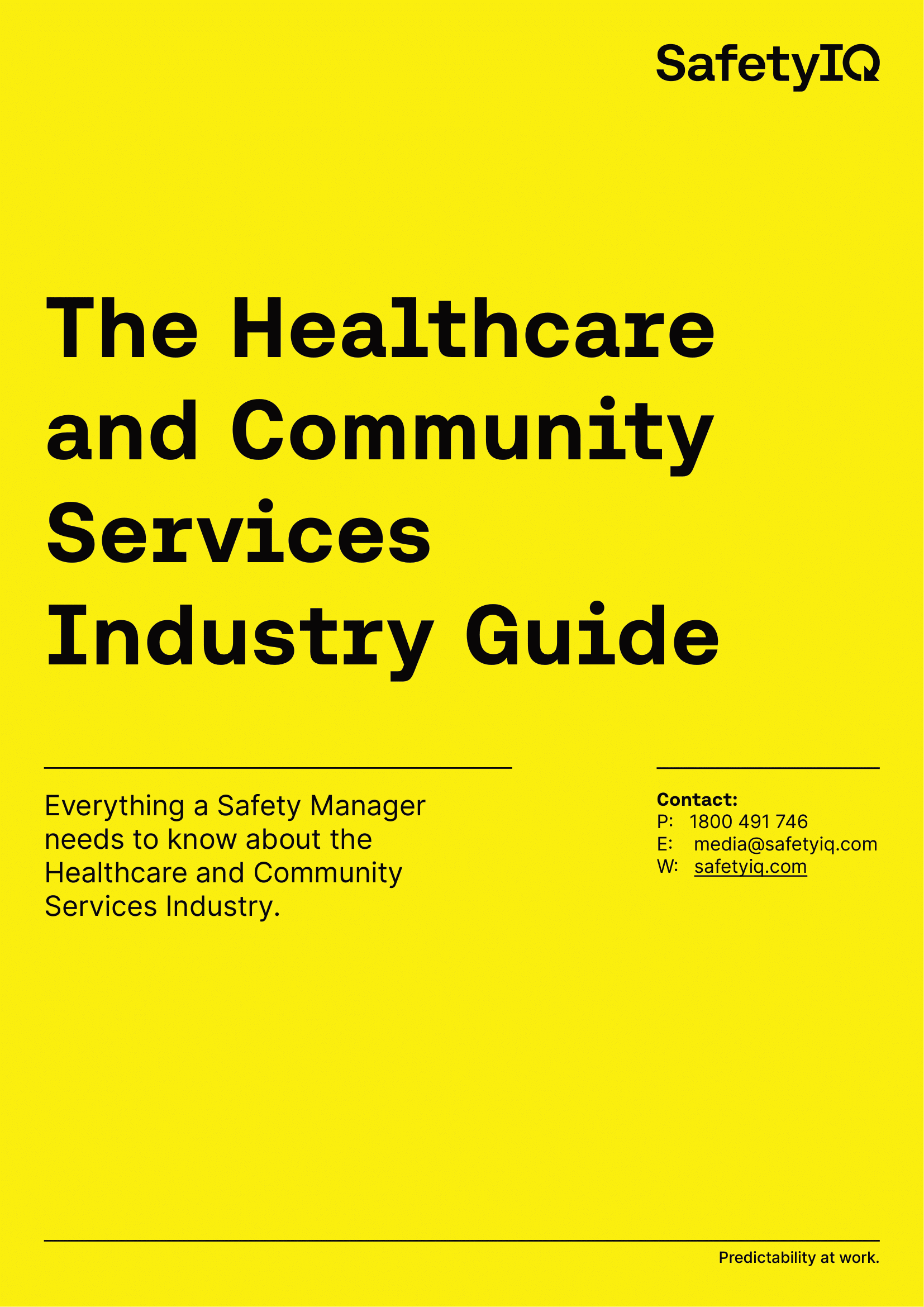 healthcare and community services industry safety guide download cover image